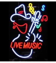 [DISCONTINUED] Live Music Cowboy Neon Sign