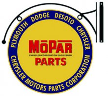 [DISCONTINUED] Double Sided Mopar Sign