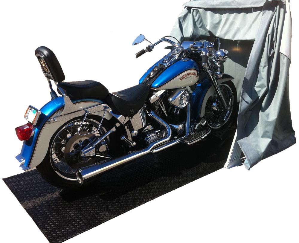 motorcycle storage shelter