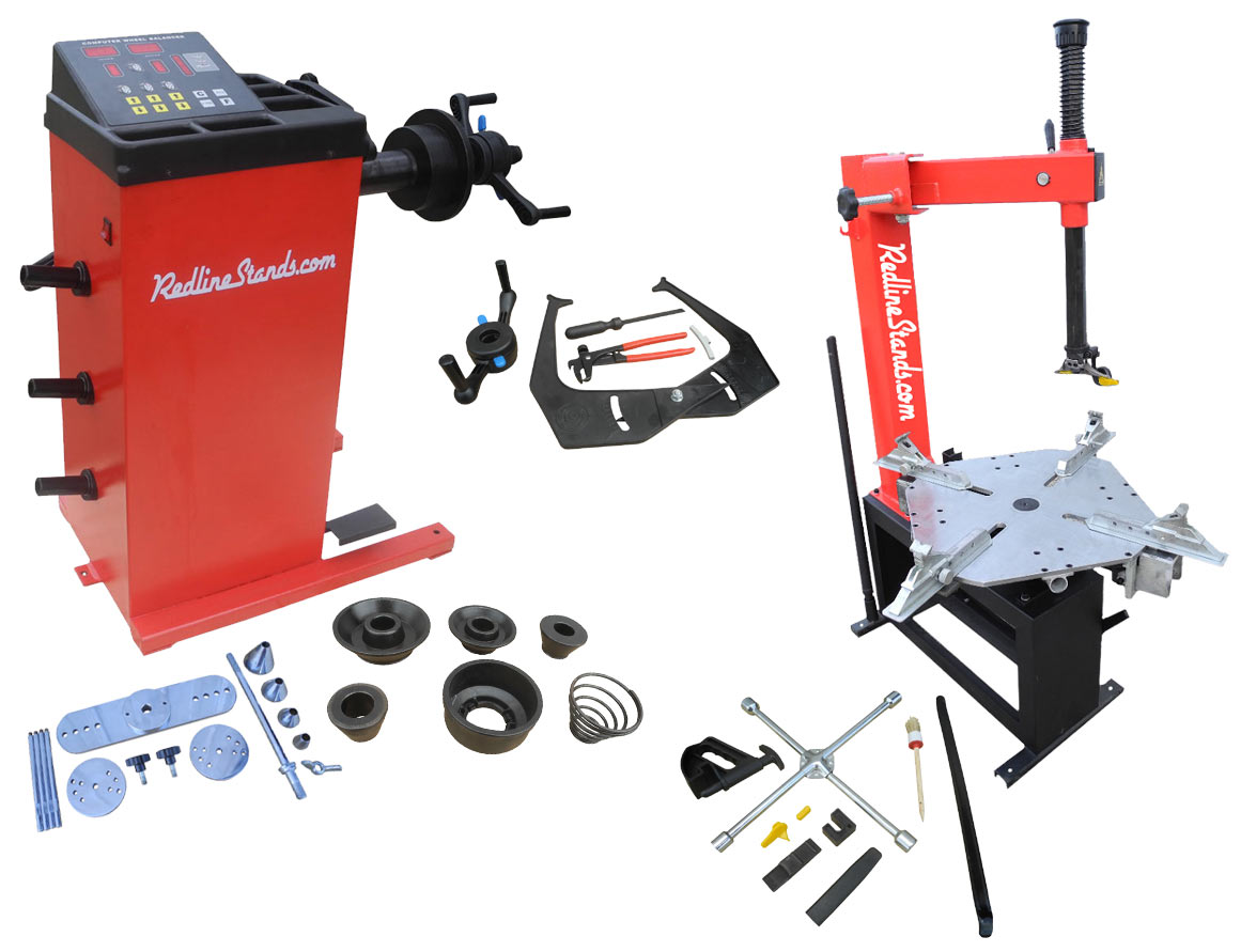NEW Redline Automotive Motorcycle Manual Tire Changer Wheel Balancer