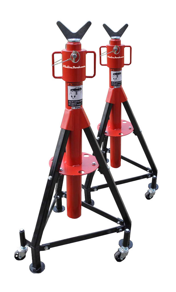 NEW Redline Engineering 7 Ton Post Lift Under Hoist Tripod Adjustable Pair Stand