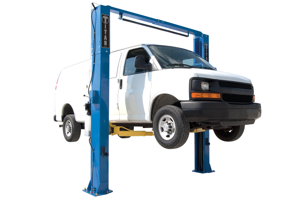 Titan 11K Adjustable Clear Floor 2 Post Lift FREE SHIPPING