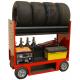 RSR 26" Tire Rack Rolling Pit Box Wagon Cart