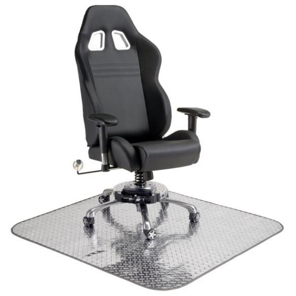 [DISCONTINUED] Pit Stop Diamond Plate Chair Mat