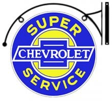 [DISCONTINUED] Double Sided Chevy Super Service Sign