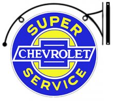 (image for) [DISCONTINUED] Double Sided Chevy Super Service Sign