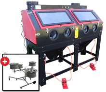 Redline RE49 Two Person Abrasive Sand Blaster Cabinet with FREE Rim Stand