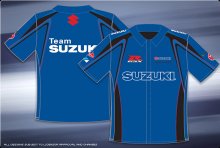 (image for) [DISCONTINUED] Factory Suzuki Pit Shirt - Blue