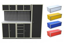(image for) [DISCONTINUED] Redline 88" Base & Overhead Cabinet Combo