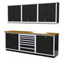 (image for) [DISCONTINUED] Moduline 9' Pro-II Base Wall Cabinet Combo 10