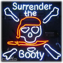(image for) [DISCONTINUED] Surrender the Booty Neon Sign