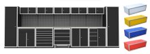 (image for) [DISCONTINUED] Redline 208" Base & Overhead Cabinet Combo Locker