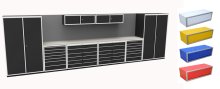 (image for) [DISCONTINUED] Redline 222" Base & Overhead Cabinet Combo Pckg