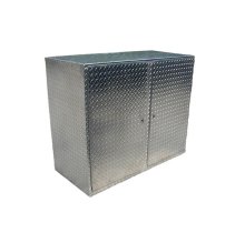 Pit Posse 48'' Diamond Plate Aluminum Floor Base Cabinet