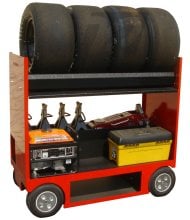 RSR 26" Tire Rack Rolling Pit Box Wagon Cart