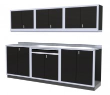 (image for) [DISCONTINUED] Moduline 9' Pro-II Base Wall Cabinet Combo 9