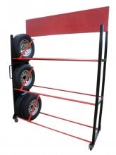 Redline Rolling Trailer Tire & Wheel Display Rack