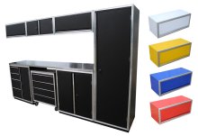 (image for) [DISCONTINUED] Redline 10' Base & Overhead Cabinet Combo Locker