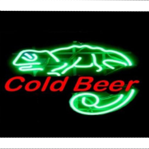 [DISCONTINUED] Cold Beer Lizard Neon Sign