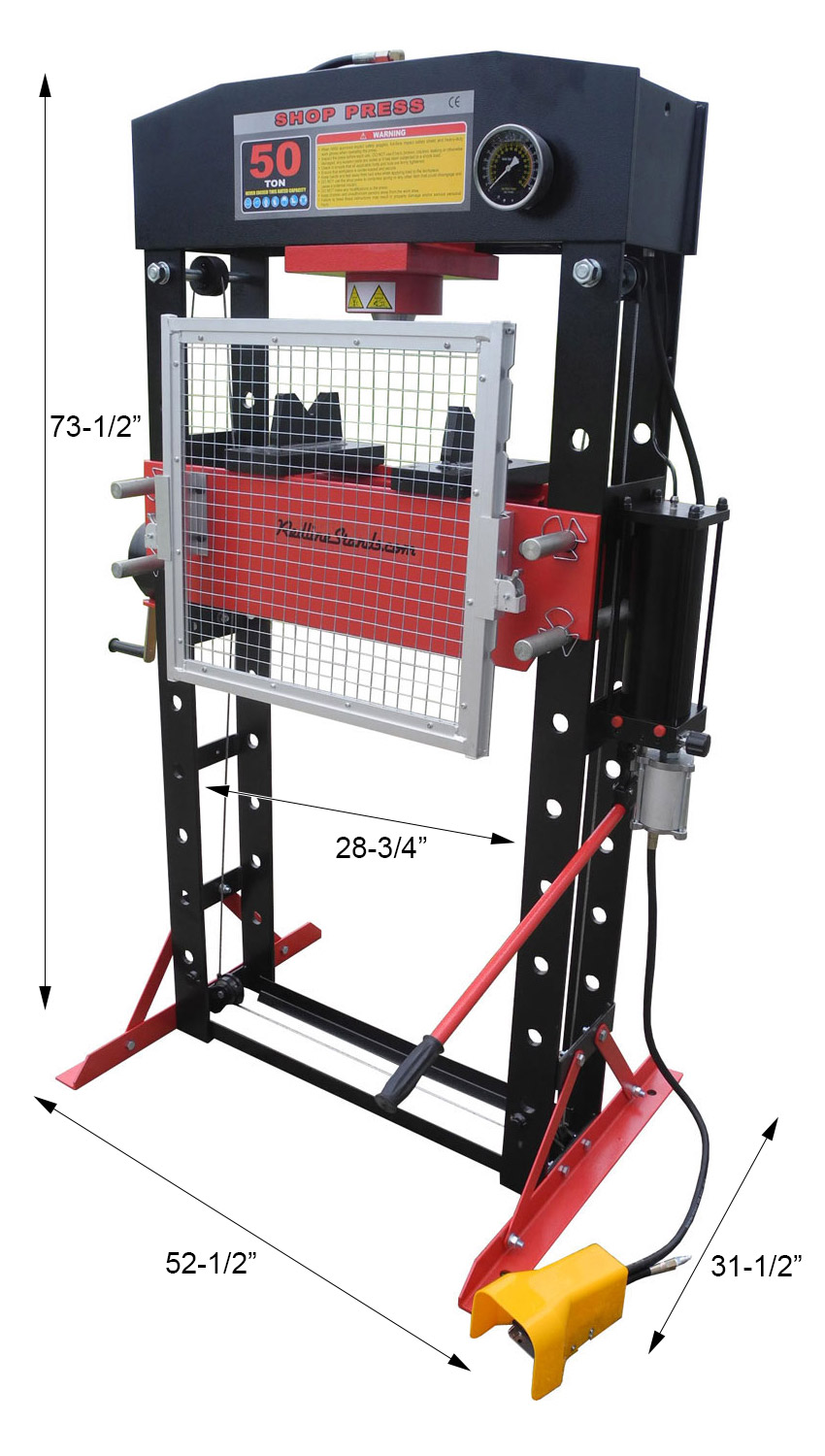 Redline 50 Ton Air Hydraulic Shop Press FREE SHIPPING