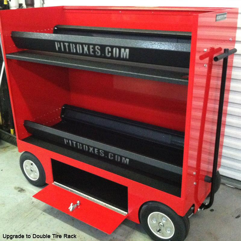 Rolling Tire Rack Wagon Cart RSR 26" Pit Box Redline Stands