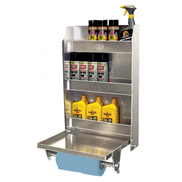 Pit Pal Junior Oil Cabinet - 18x16x5.5 Inch Wall-Mounted Tool Storage With Drawers & Shelves