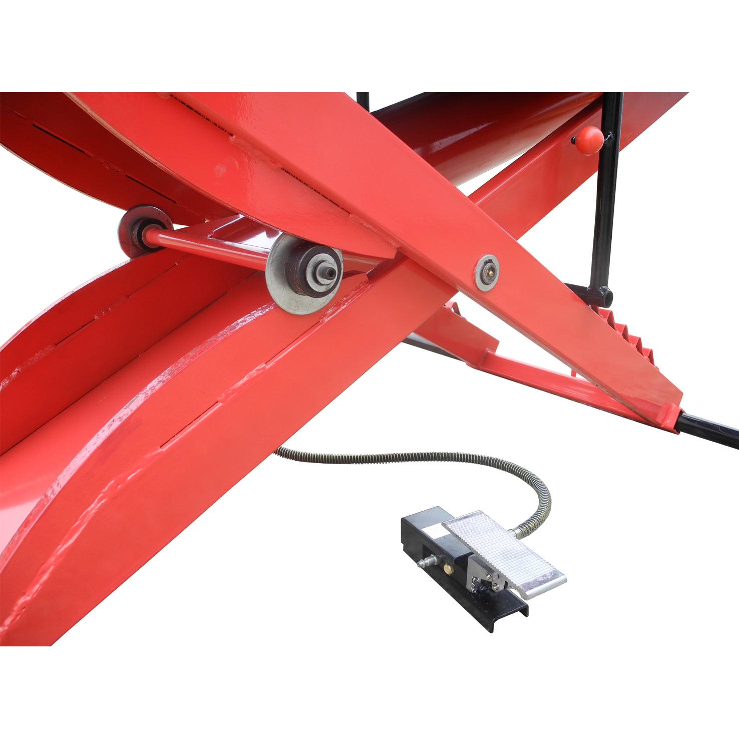 Big red motorcycle lift table deals