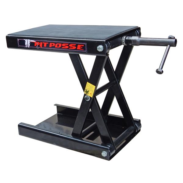 Hydraulic Motorcycle ATV Lift Scissor Floor Jack Stand 13 Inches To 36 Inch High By Pit Posse