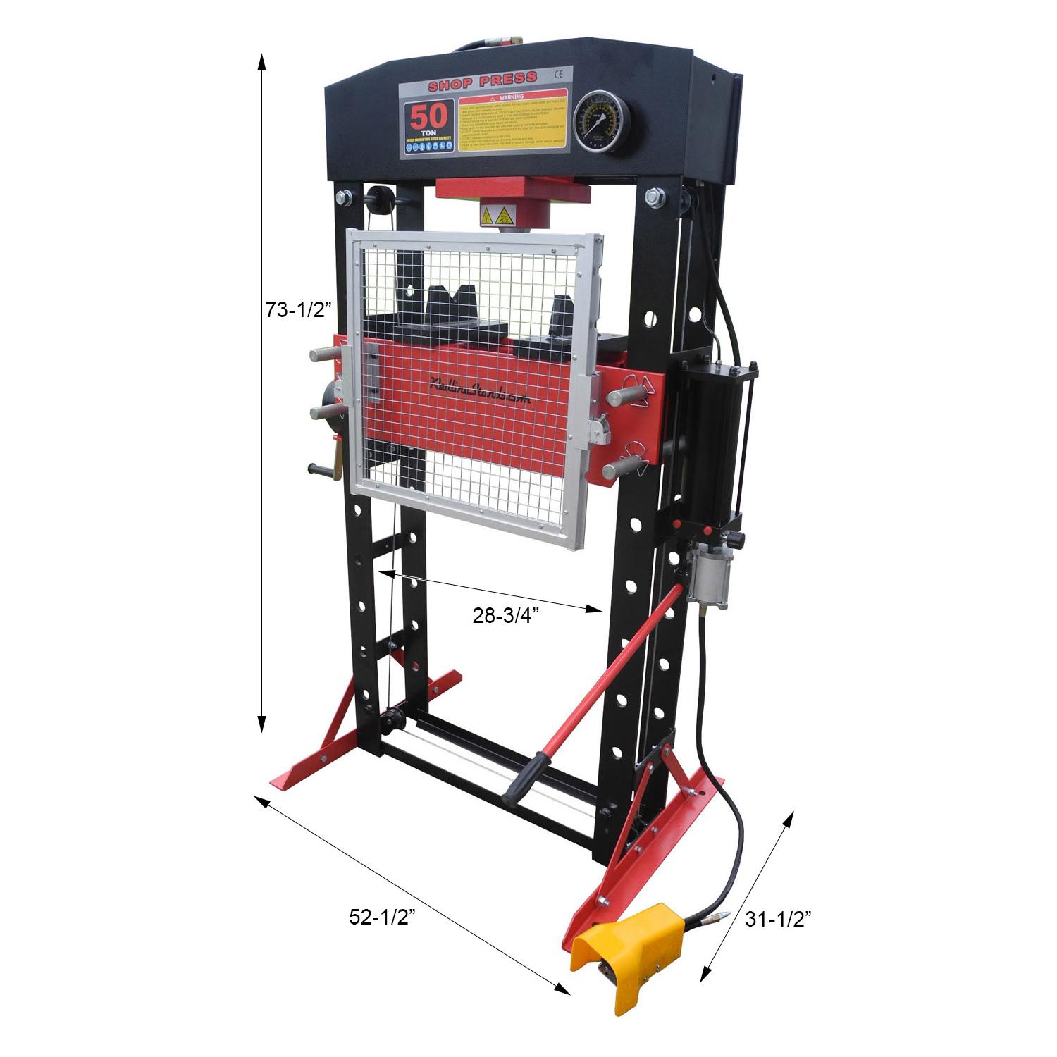 50 Ton Air Shop Press Best Shop Press For Sale Red Line