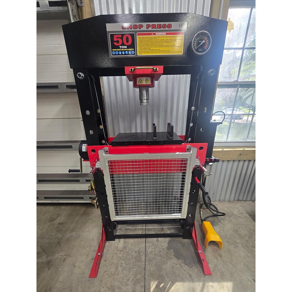 50 Ton Air Shop Press | Best Shop Press for Sale | Red Line Shop press 50 ton air hydraulic
