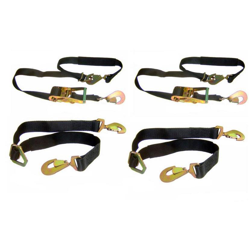 Pit Posse 4 Point Auto TieDown Kit Redline Stands