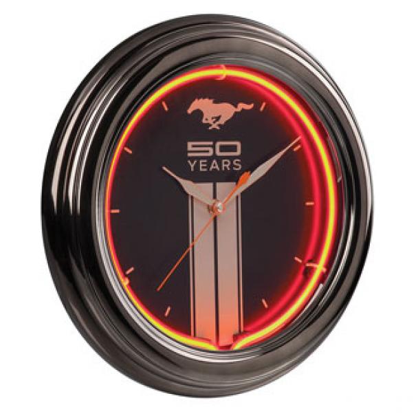 [DISCONTINUED] Ace Mustang Fifty Years Neon Clock