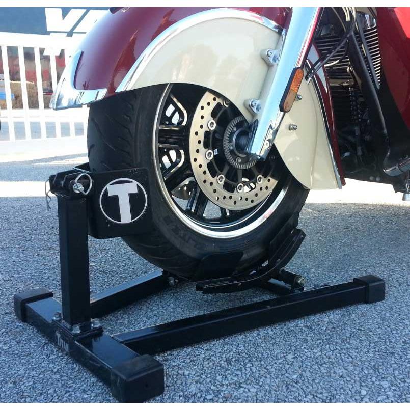 Titan Bulldog Motorcycle Wheel Chock Quick Detach Plate Material Handling Products Loading Dock Wheel Chocks
