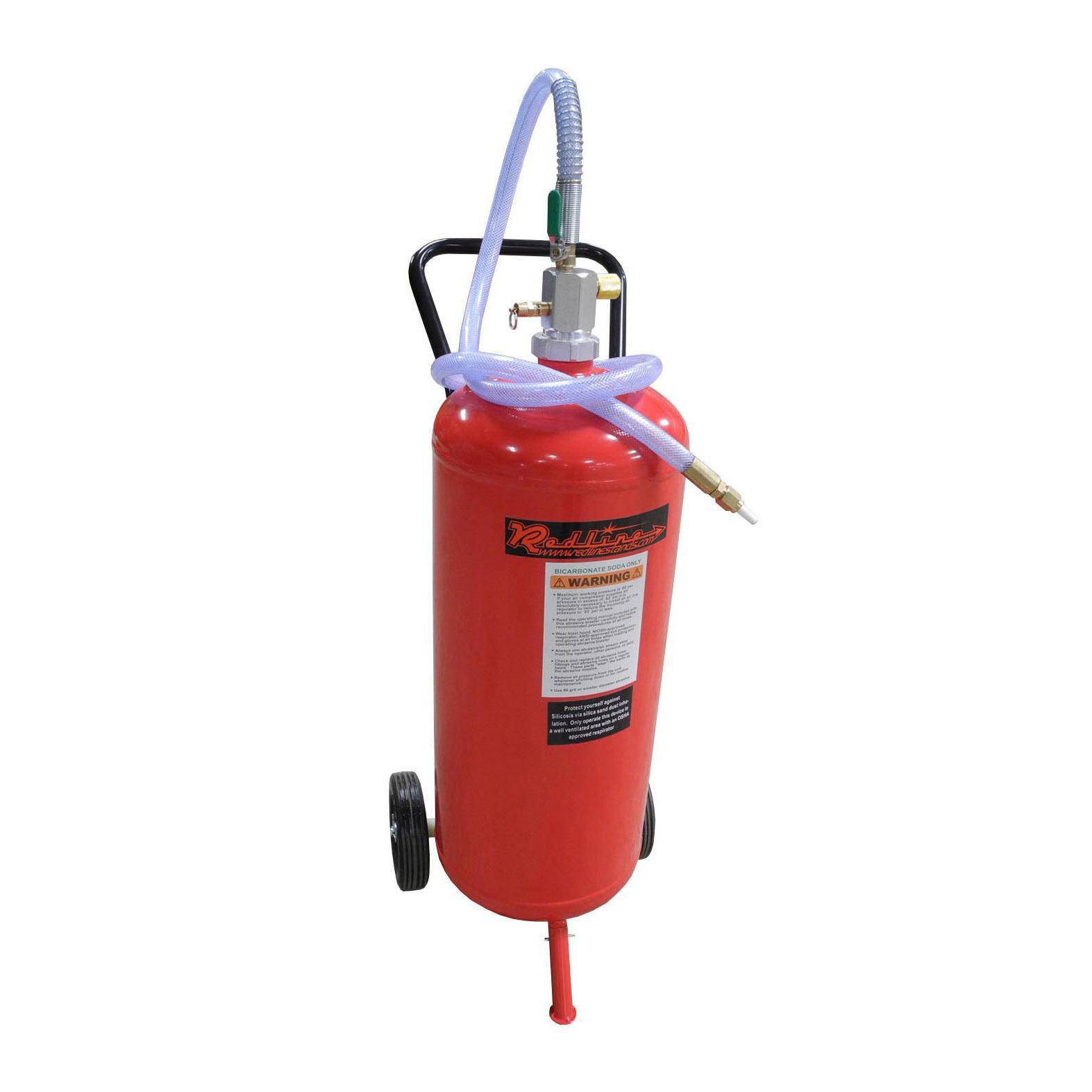 7 Gallon Rolling Pressurized Canister Soda Blaster | Redline Stands