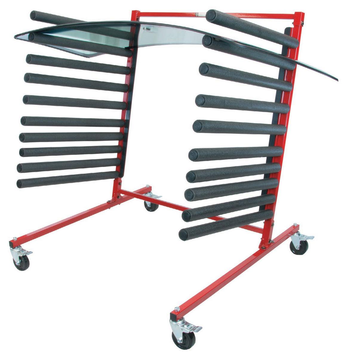 Innovative Mobile Auto Glass Rack Redline Stands