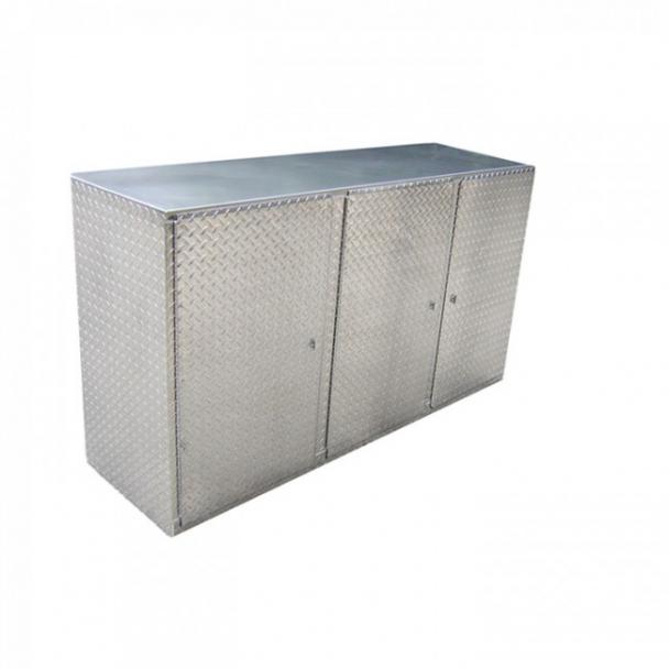 Pit Posse 72'' Diamond Plate Floor Base Cabinet