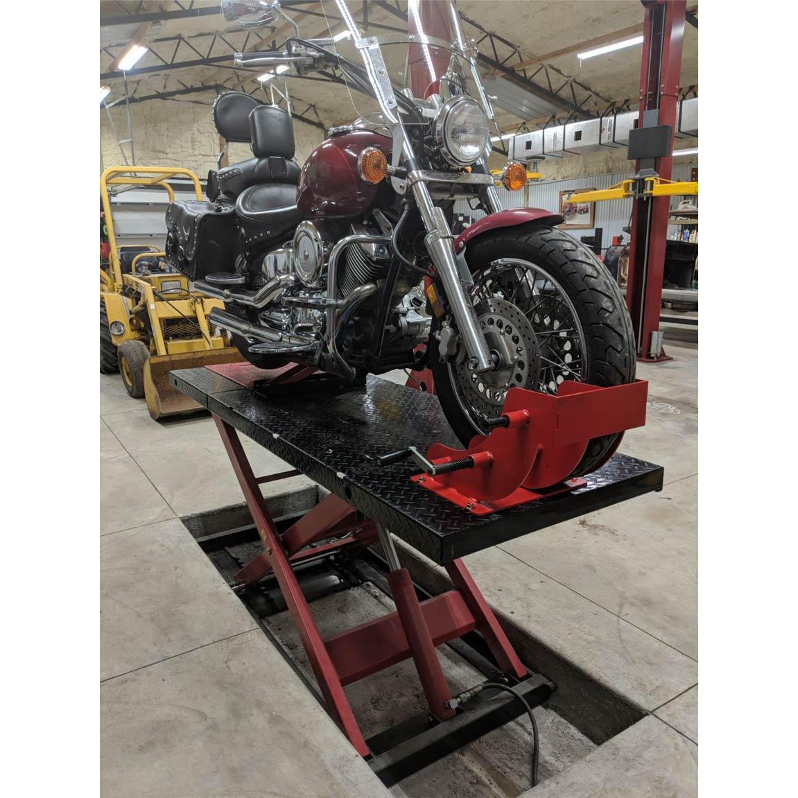 Commercial motorcycle lift on sale