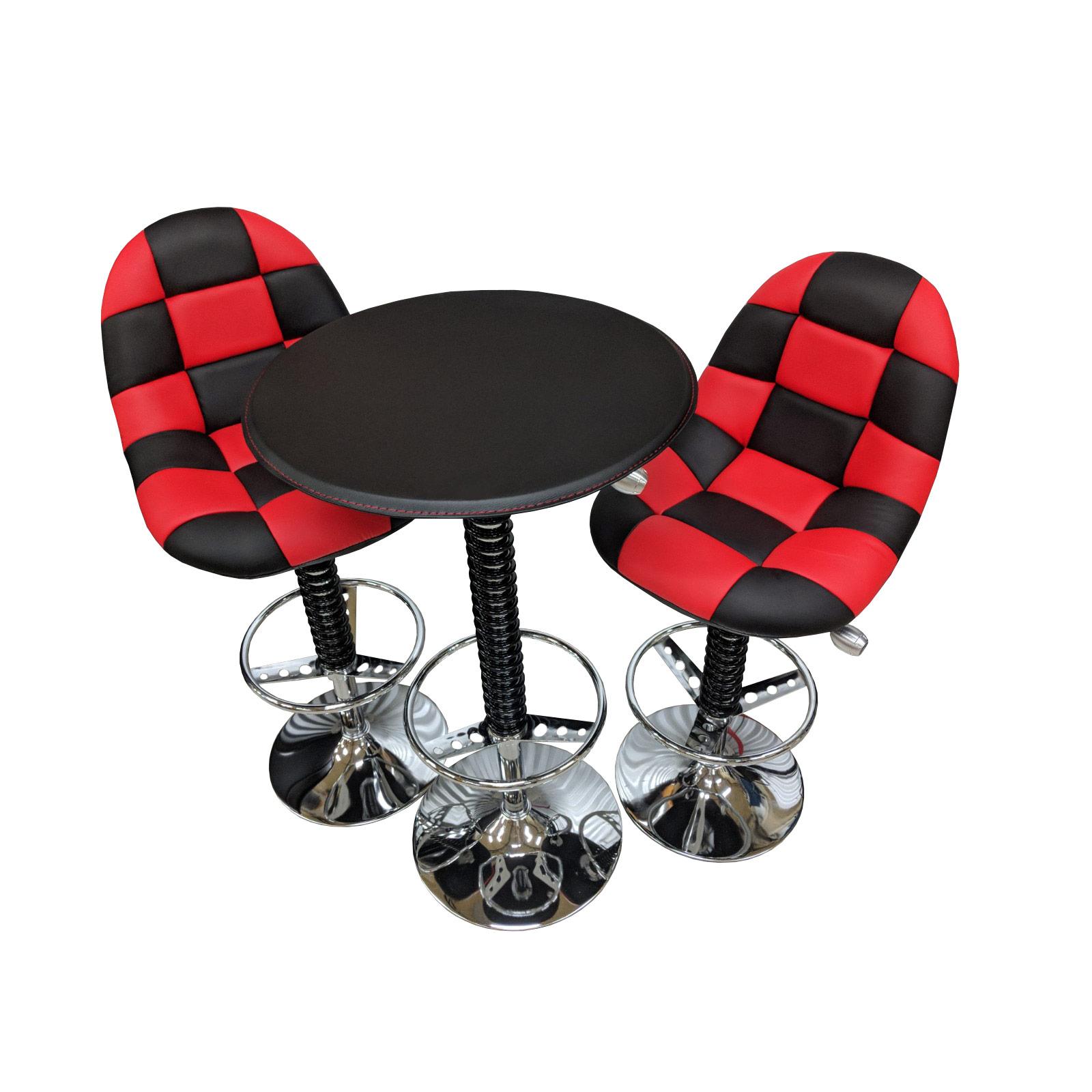 Pit Stop Bar Table Racing Chair Combo Redline Stands