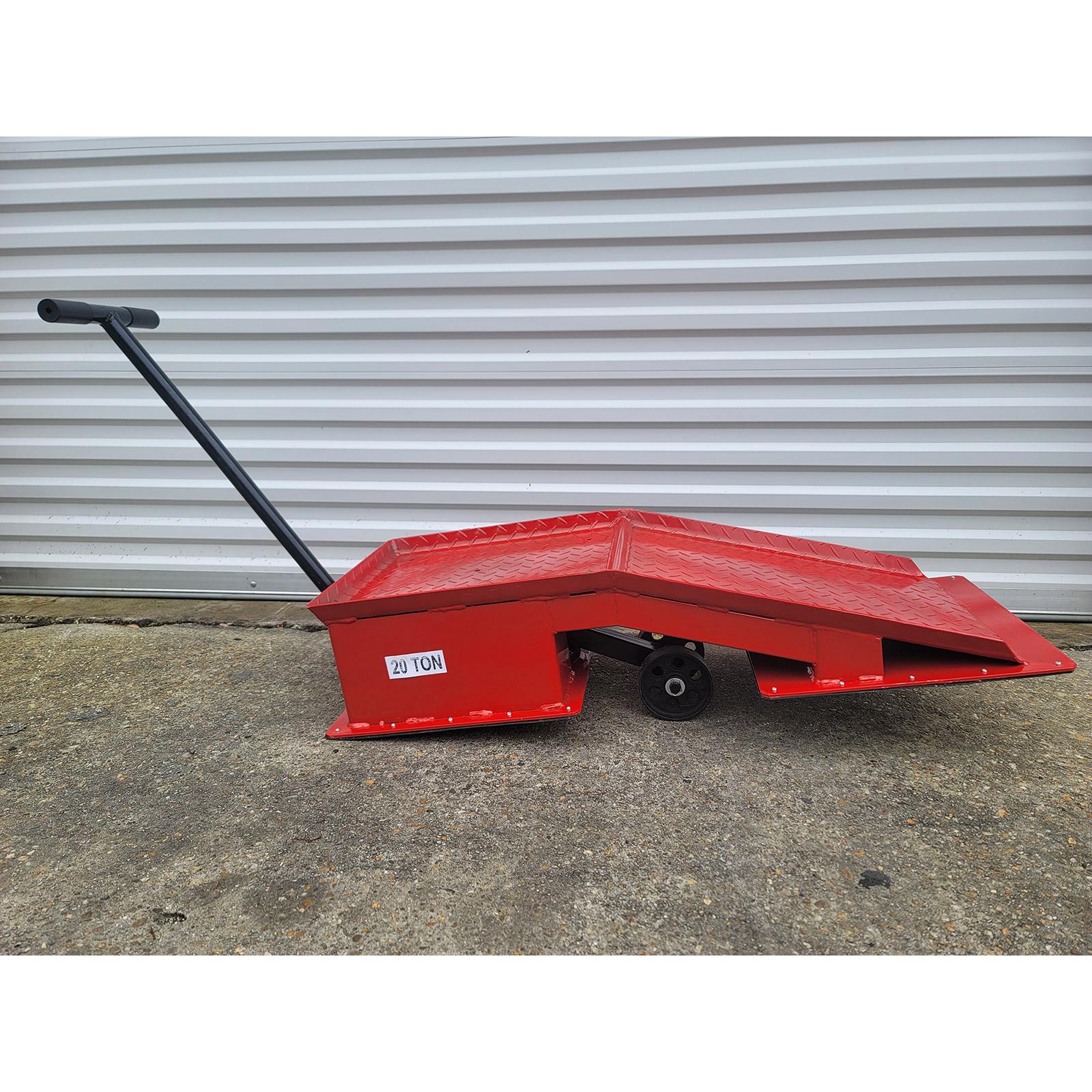 20 Ton Heavy Duty Portable Truck Ramps Pair Redline Stands
