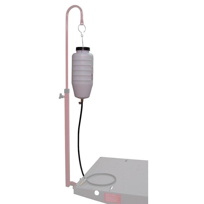 Motorcycle shop auxiliary gas fuel tank outlet