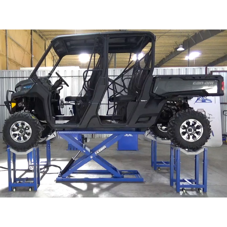 iDEAL 2500 lb UTV ATV Wheel Stand Kit Redline Stands