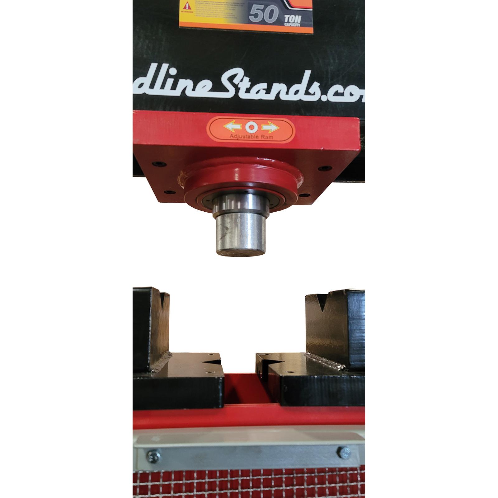 Redline 50 Ton Economy Air Hydraulic Shop Press with Winch