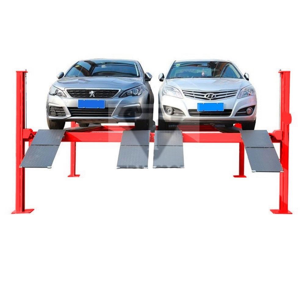 Four-Post Auto Double Parking Lift – Heavy-Duty & Safe