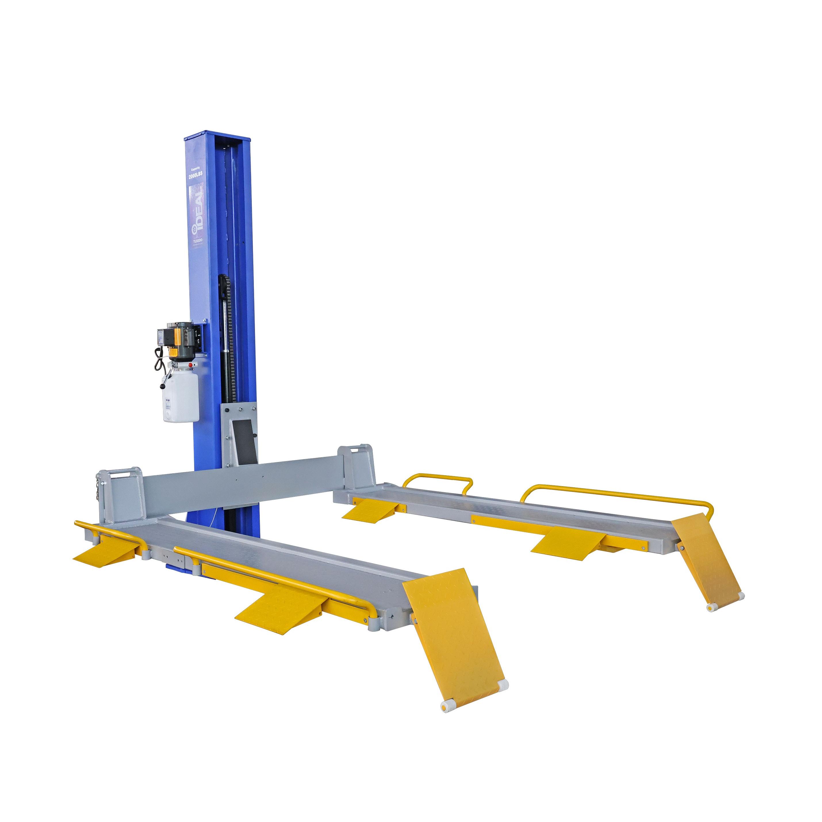 blue mobile lift