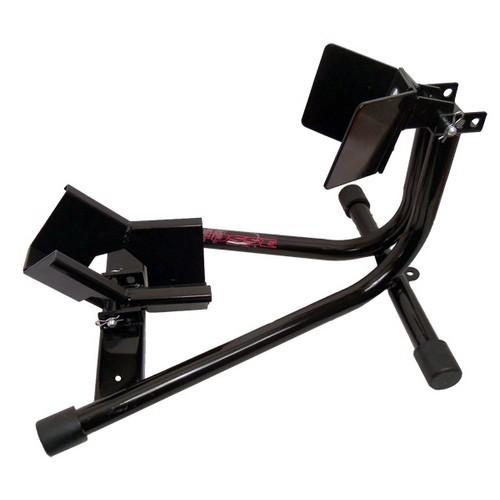 Pitt Posse Free Standing Quick Release Motorcycle Wheel Chock Redline