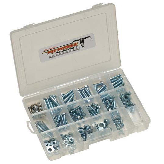 Pit Posse 185pc Universal Metric Bolt Kit Redline Stands