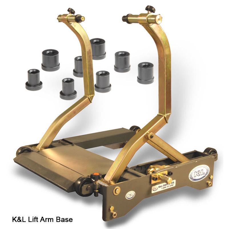 K&L Supply Electric 2000 lb MC655R Motorcycle Lift Table Redline Stands