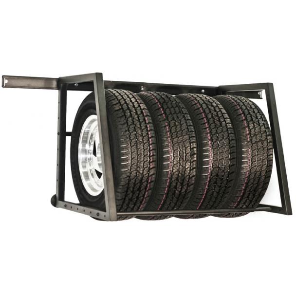 TowRax Adjustable Garage Wall Trailer Tire Rack