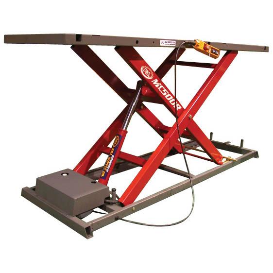 K&L 1000lb Electric Motorcycle Lift Table Redline Stands