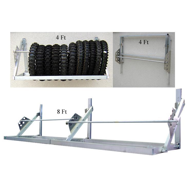 Pit Products 4/5/8 Ft Universal Trailer Tire Rack Redline Stands